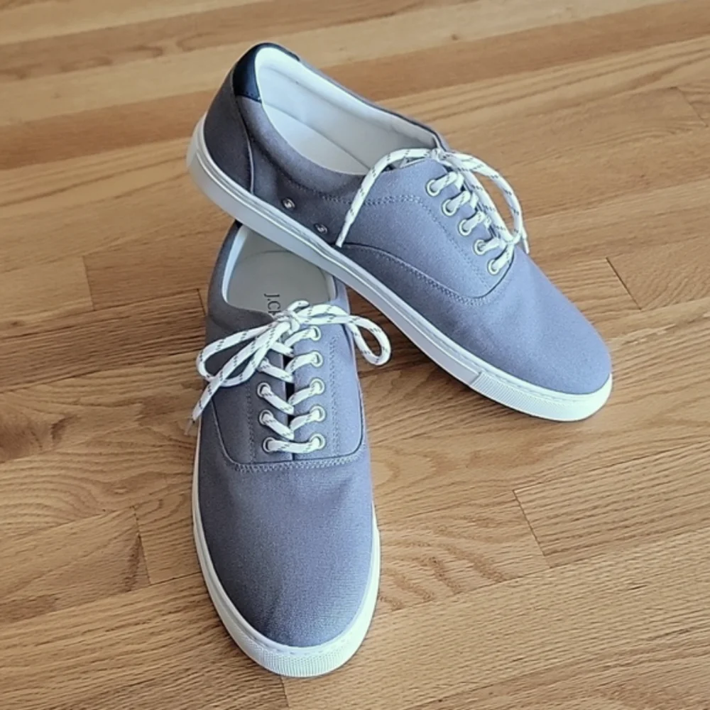 J.CREW Gray Canvas Lace Up Shoe